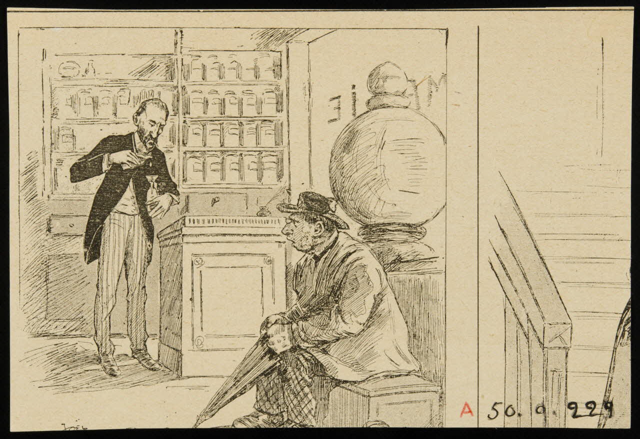 illustration DU DANGER DE JOUER AU PIQUET AVEC UN INDIVIDU  QUE L'ON NE CONNAIT PAS 1950.9.229 Photo