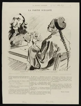 Luzet ; Le Monde parisien illustration LA PARTIE D'ECARTE 1883 1950.9.241 Photo