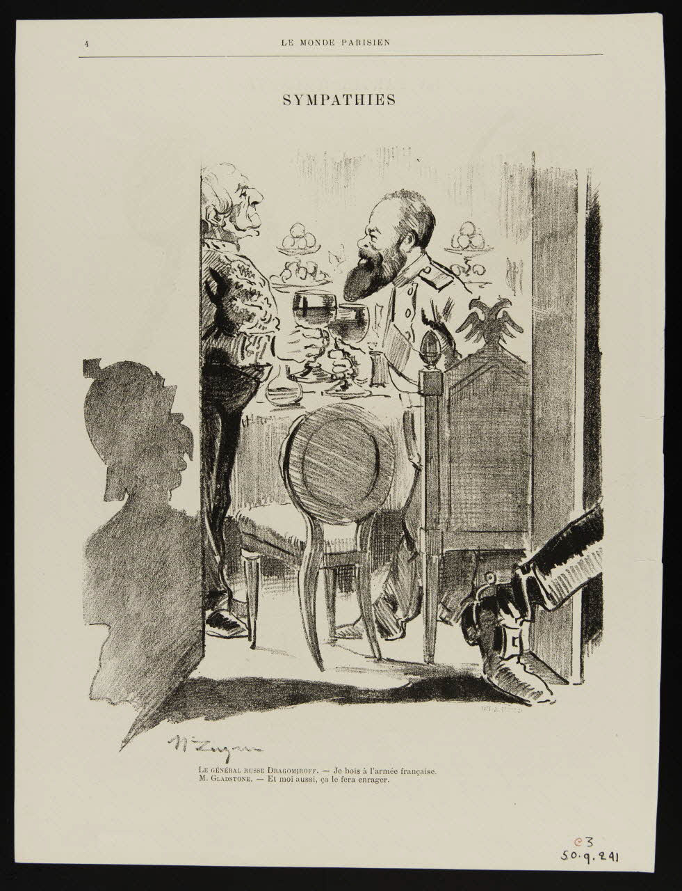 Luzet ; Le Monde parisien illustration LA PARTIE D'ECARTE 1883 1950.9.241 Photo