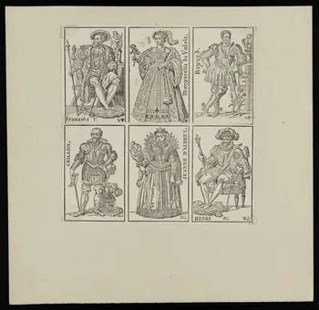 estampe François 1er.  Marguerite de Valois.  Bayard. 1950.9.298  Photo