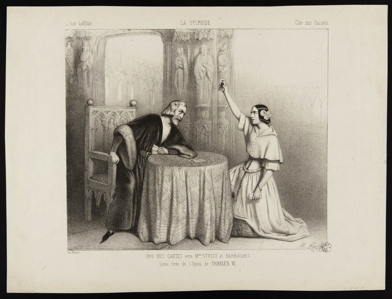 Marie-Alexandre Alophe ; Bertauts estampe LA SYLPHIDE. 1843 1950.9.30 Photo