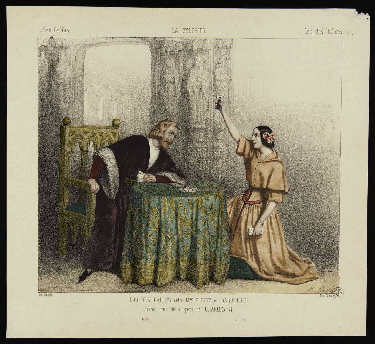 Marie-Alexandre Alophe ; Bertauts estampe LA SYLPHIDE. 1843 1950.9.31 Photo