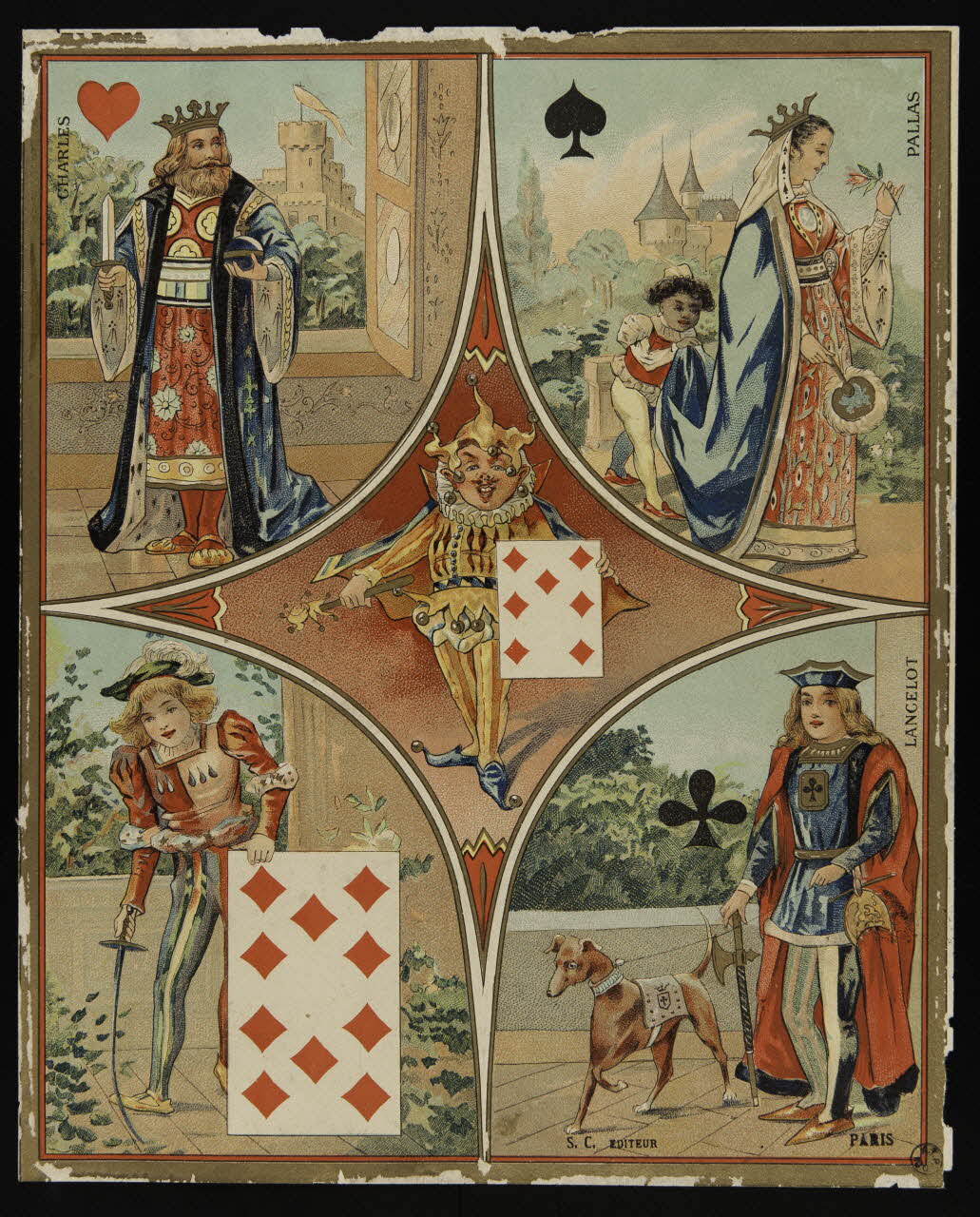 estampe Nain jaune et carte à jouer 1950.9.311 Photo