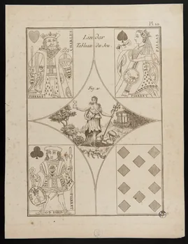 carte à jouer Lindor  Tableau du Jeu. 1950.9.312 Photo
