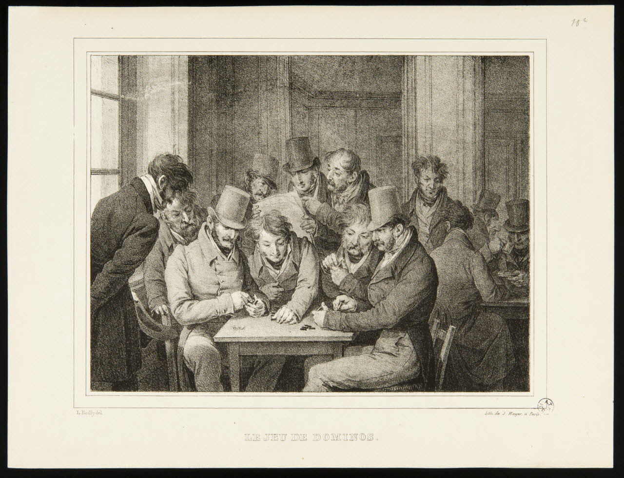 Louis-Léopold Boilly ; Mayer estampe LE JEU DE DOMINOS. Paris 1845 1950.9.331 Photo