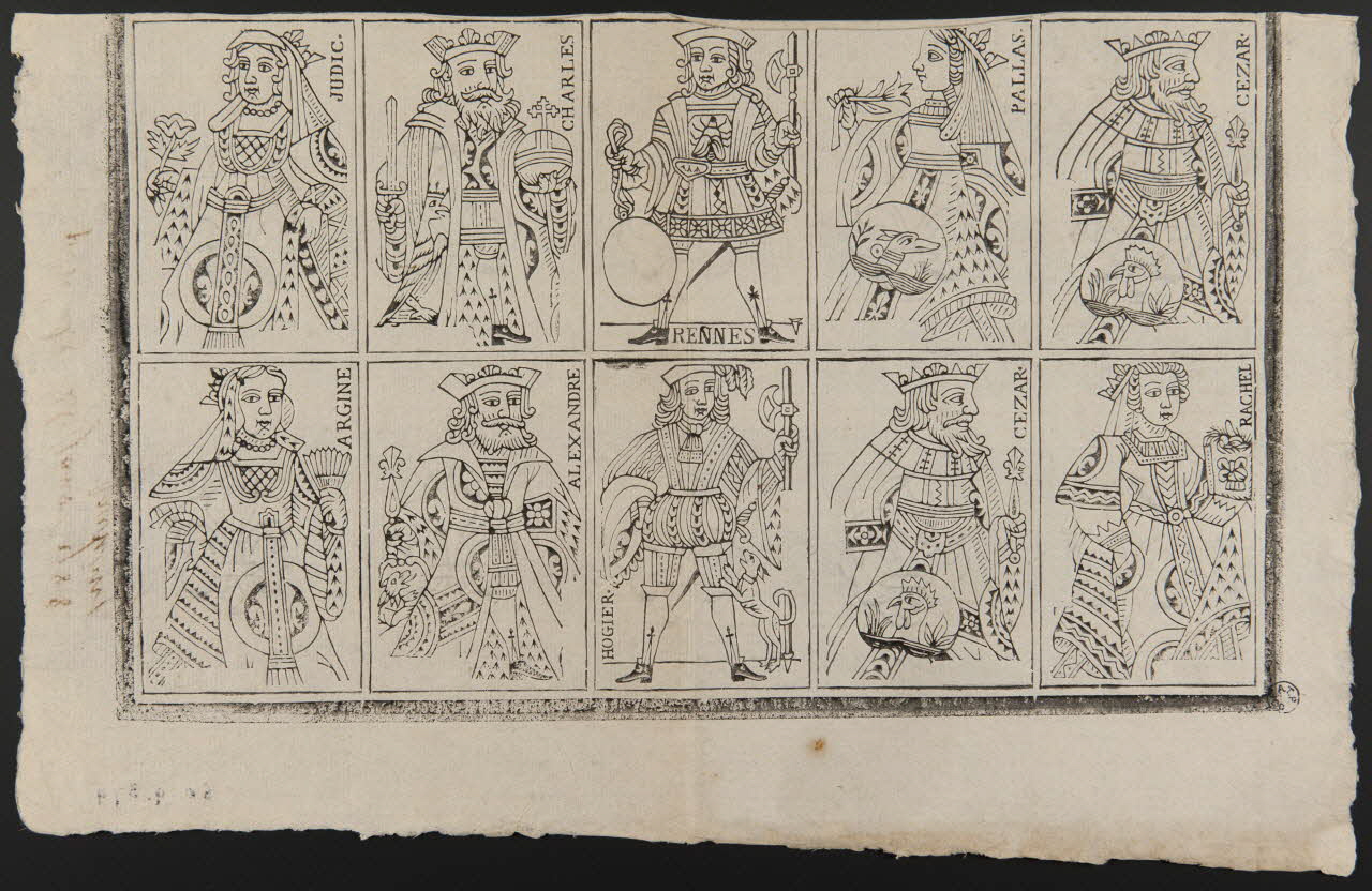 estampe Rois et reines de cartes à jouer 1950.9.379 Photo