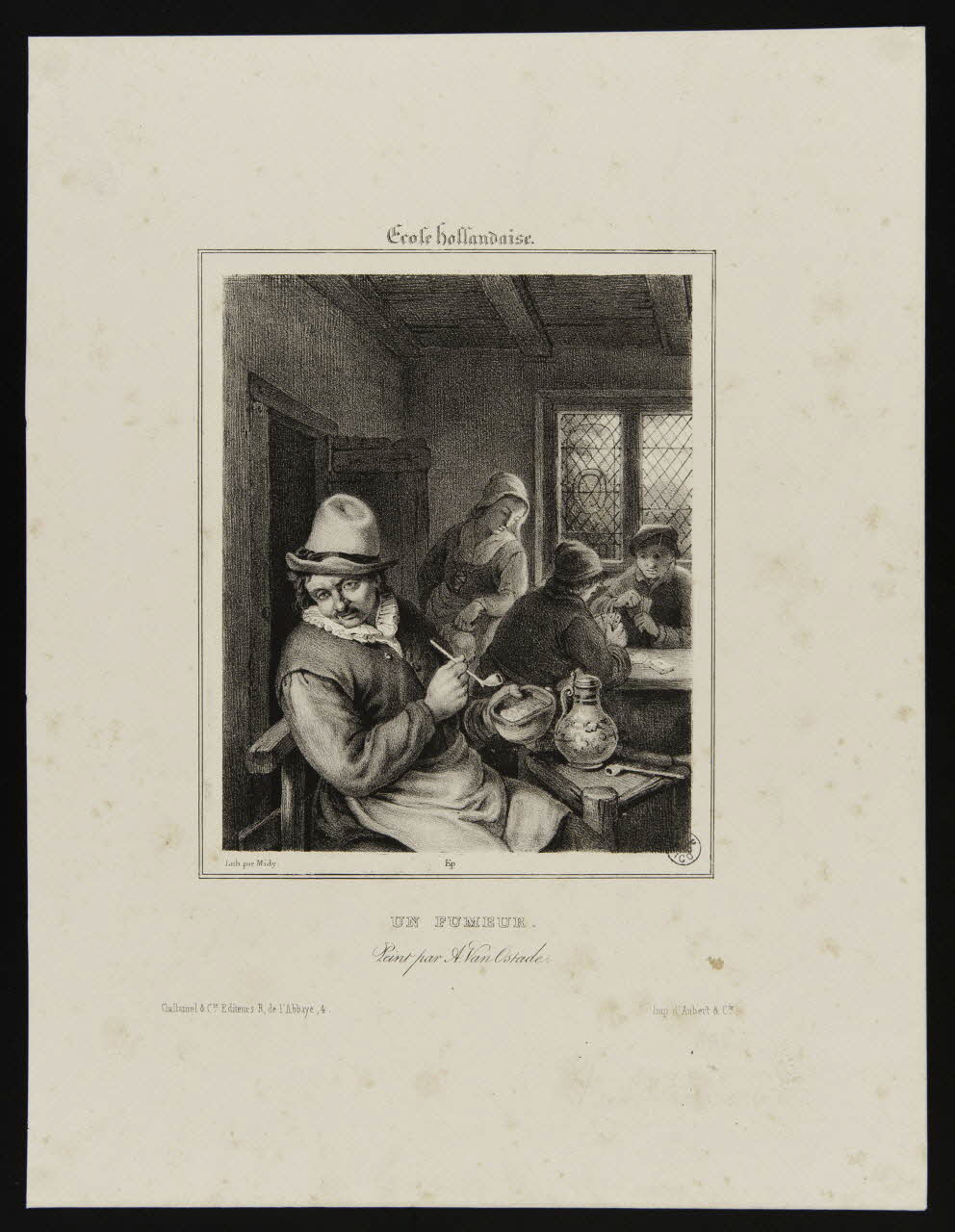 estampe UN FUMEUR. 1950.9.39 Photo