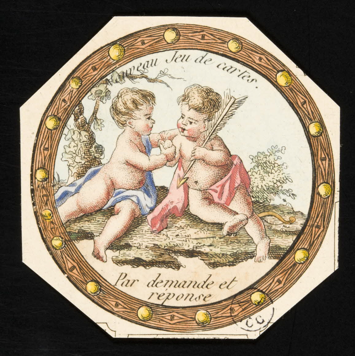estampe Nouveau Jeu de cartes.  Par demande et  réponse 1950.9.416 Photo