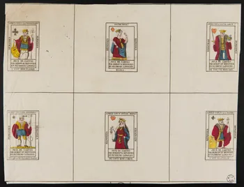 estampe JEUX DE CARTES  PAR DEMANDS & REPONSES  EN PLUSIEURS LANGUES 1950.9.425 Photo