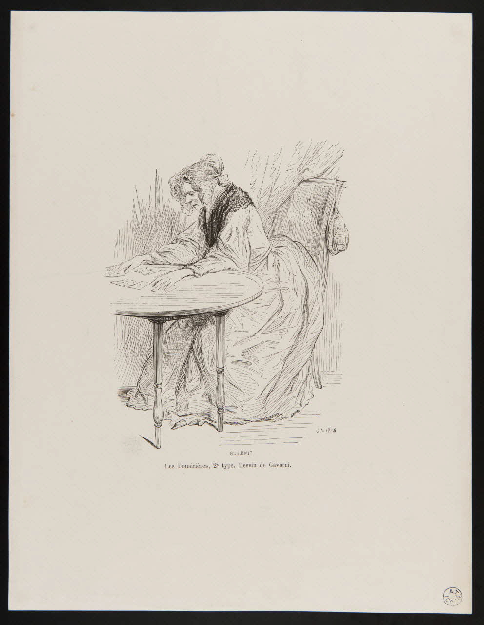 estampe Les Douairières, 2° type. Dessin de Gavarni. 1950.9.434 Photo