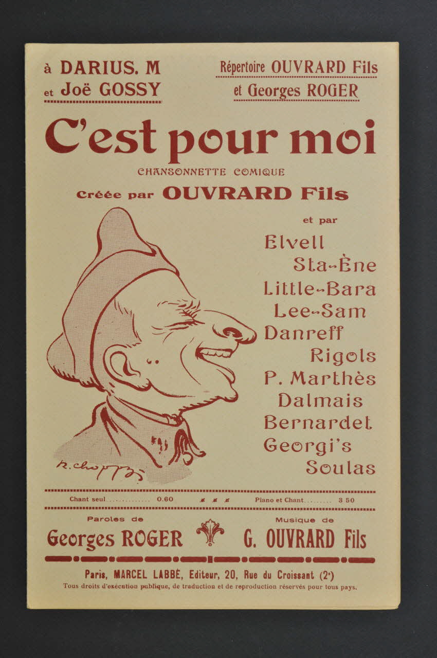 chanson petit format 1968.111.21 Photo Mucem