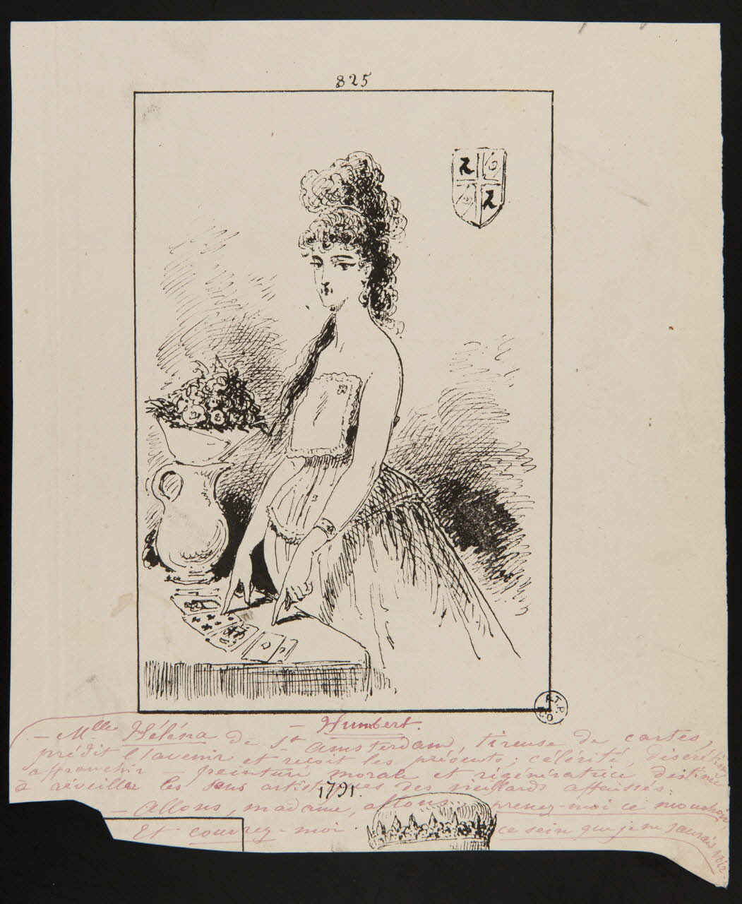estampe Mlle Helena, tireuse de cartes 1950.9.454 Photo