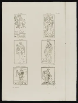estampe Schémas pour un jeu de tarot 1950.9.482 Photo