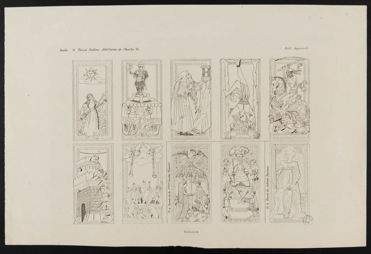 estampe Italie. 11 Tarots Italiens dits Cartes de Charles VI. 1950.9.485 Photo