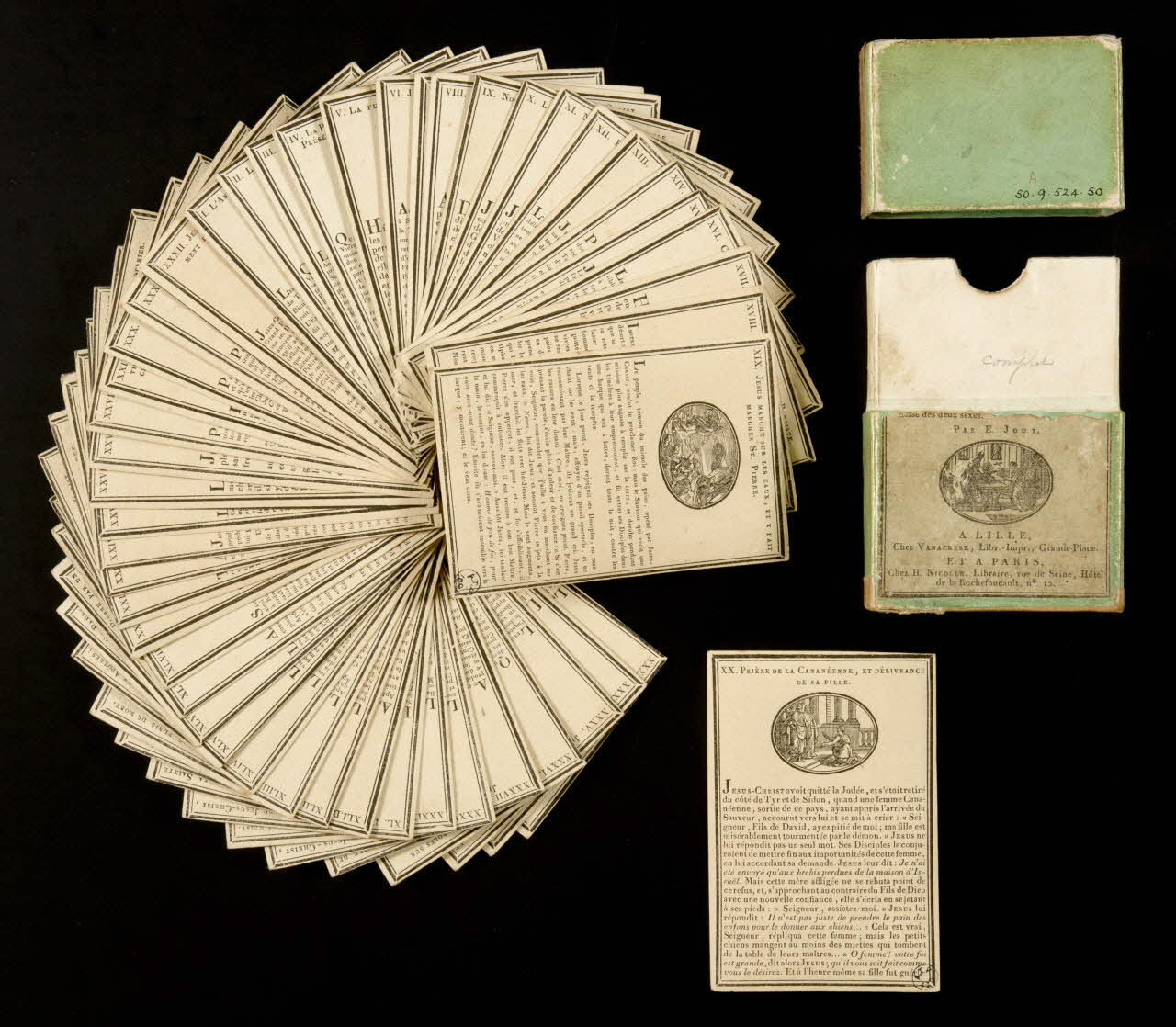 E. Jouy ; Vanackere ; H. Nicolle cartes à jouer SEPTIEME  JEU DE CARTES  HISTORIQUES Nord-Pas-de-Calais, France 1816 1950.9.524.1-50 Photo