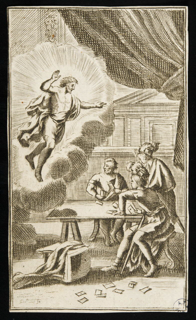 estampe Dieu interrompt une partie de cartes 1950.9.53 Photo