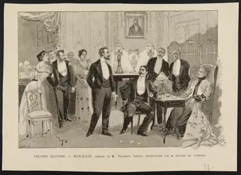 illustration THEATRE ILLUSTRE. - MARCELLE, COMEDIE DE M. VICTORIEN SARDOU, REPRESENTEE SUR LE THEÂTRE DU GYMNASE. 1950.9.57  Photo