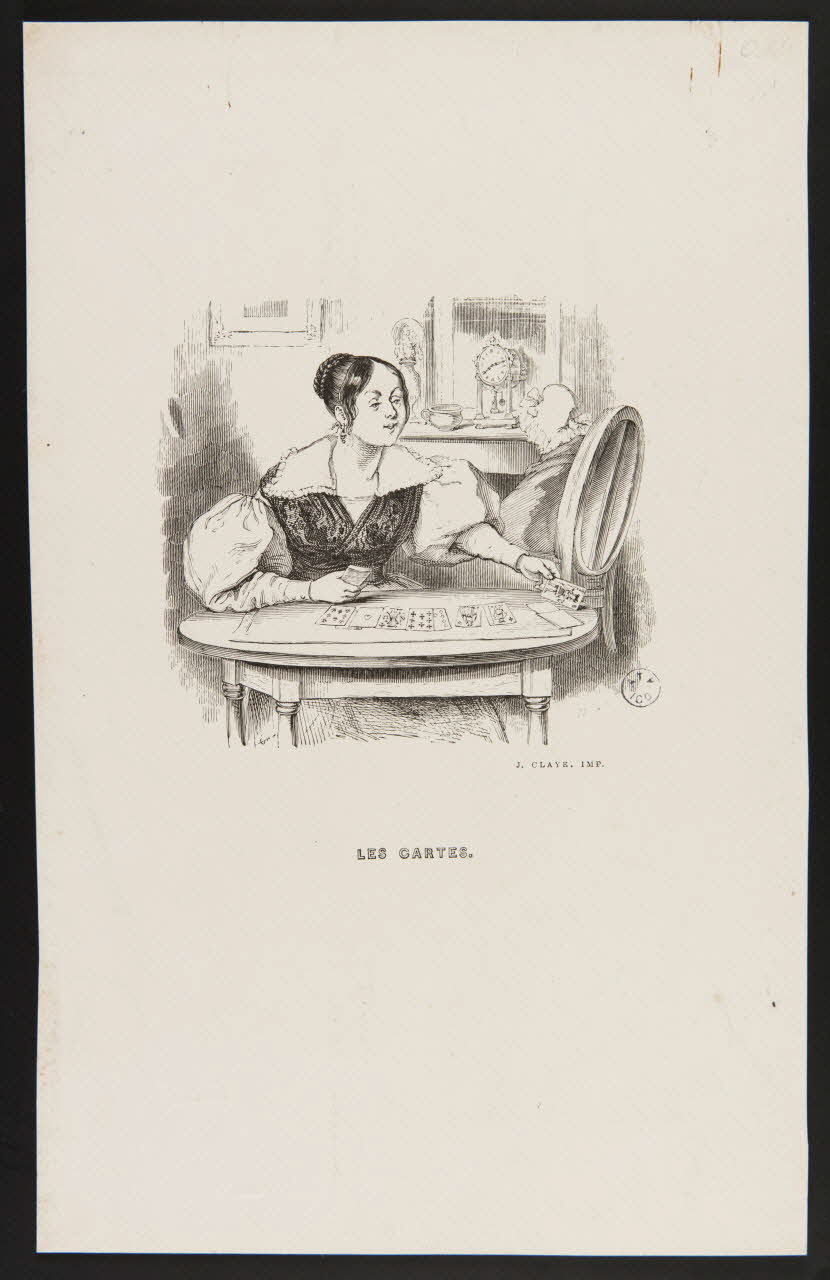 estampe LES CARTES. 1950.9.61 Photo