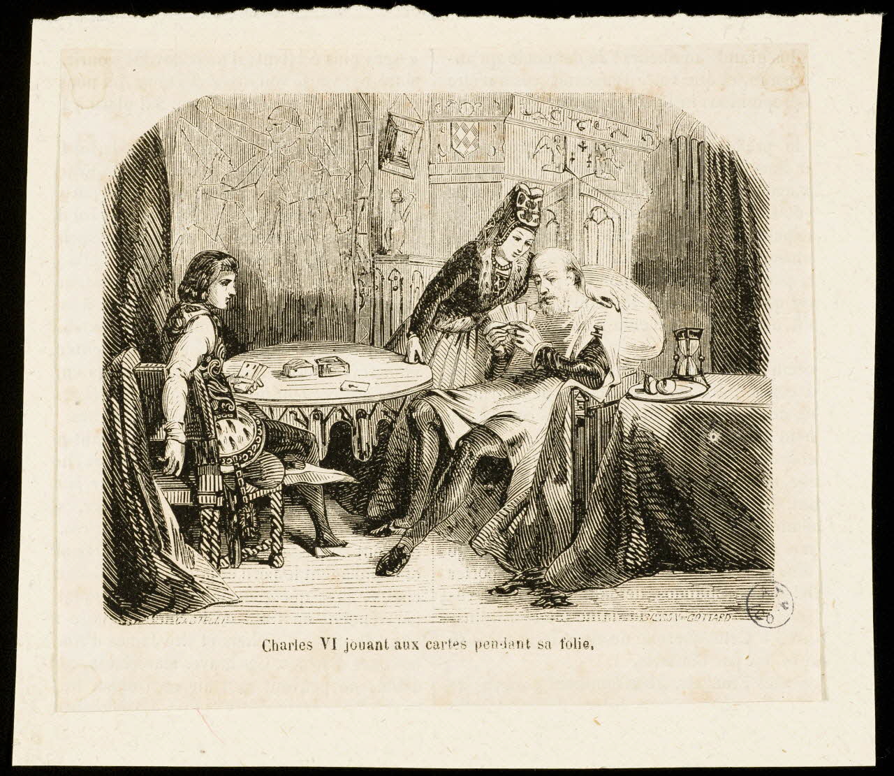illustration Charles VI jouant aux cartes pendant sa folie. 1950.9.7 Photo