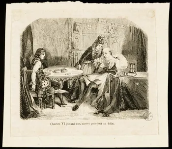 illustration Charles VI jouant aux cartes pendant sa folie. 1950.9.7 Photo
