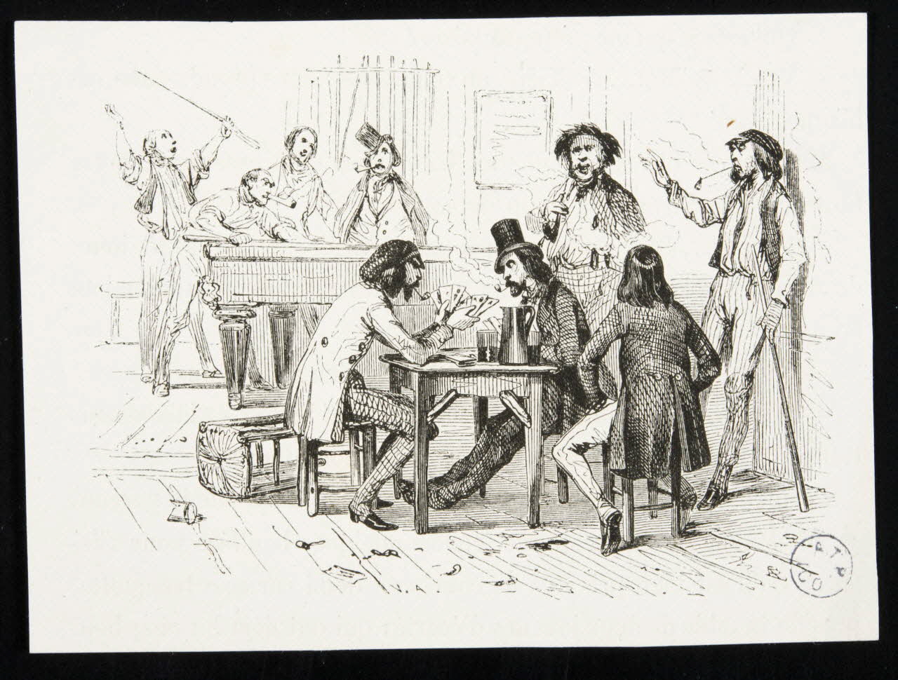 illustration Joueurs de cartes et joueurs de billard 1950.9.73 Photo