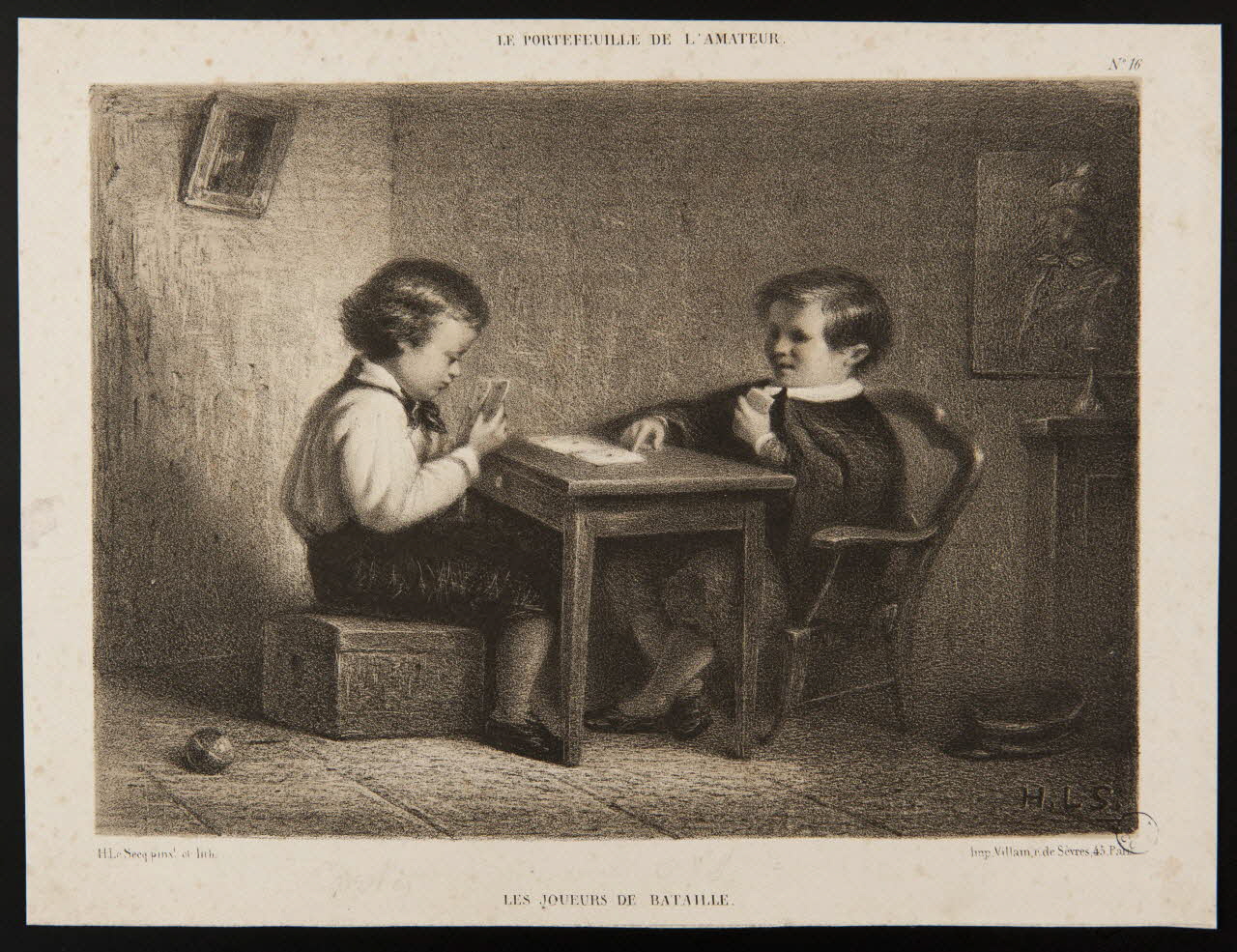 estampe LES JOUEURS DE BATAILLE. 1950.9.77 Photo