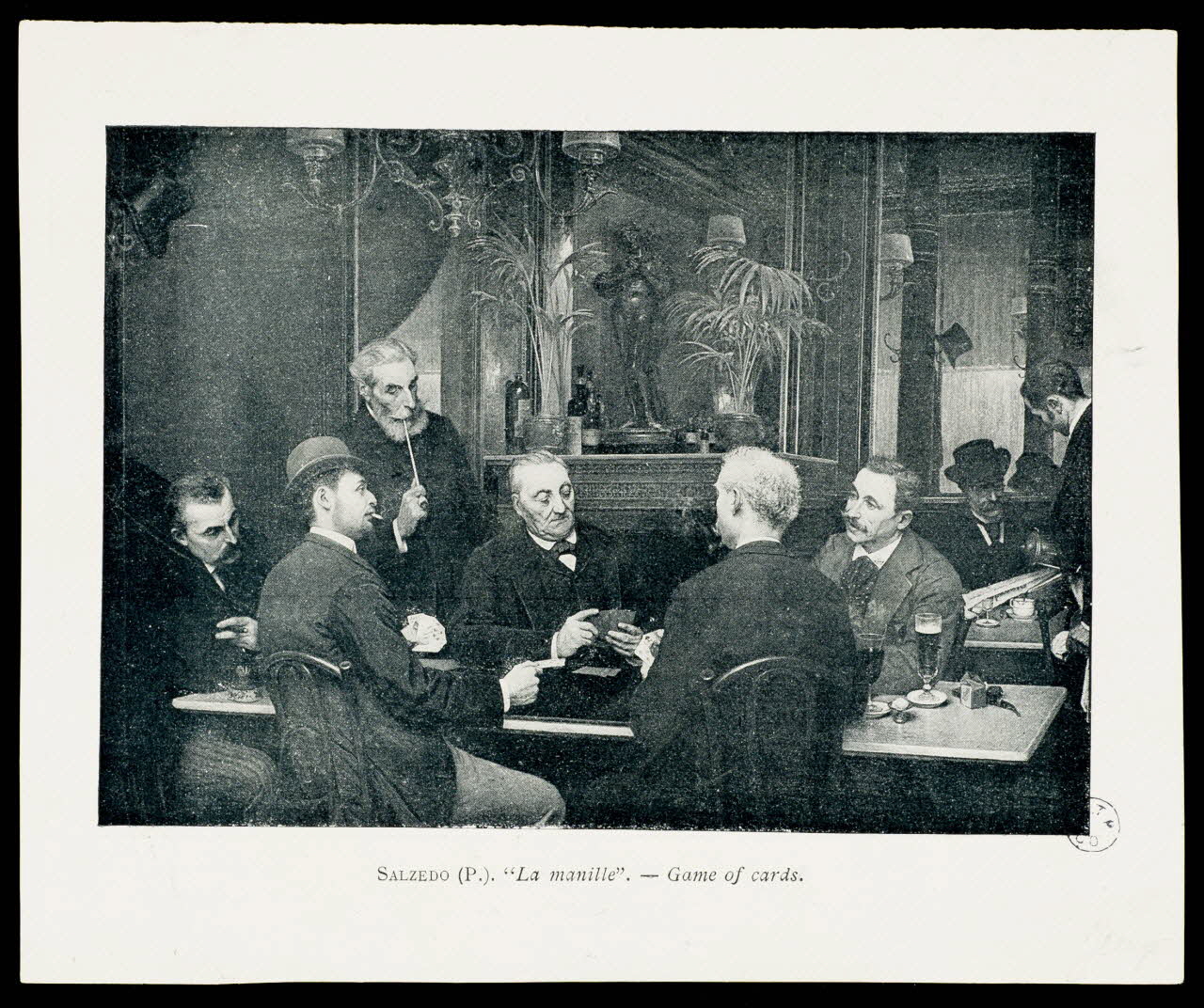 illustration "La manille". - Game of cards. 1950.9.83 Photo