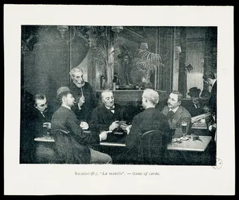 illustration "La manille". - Game of cards. 1950.9.83 Photo