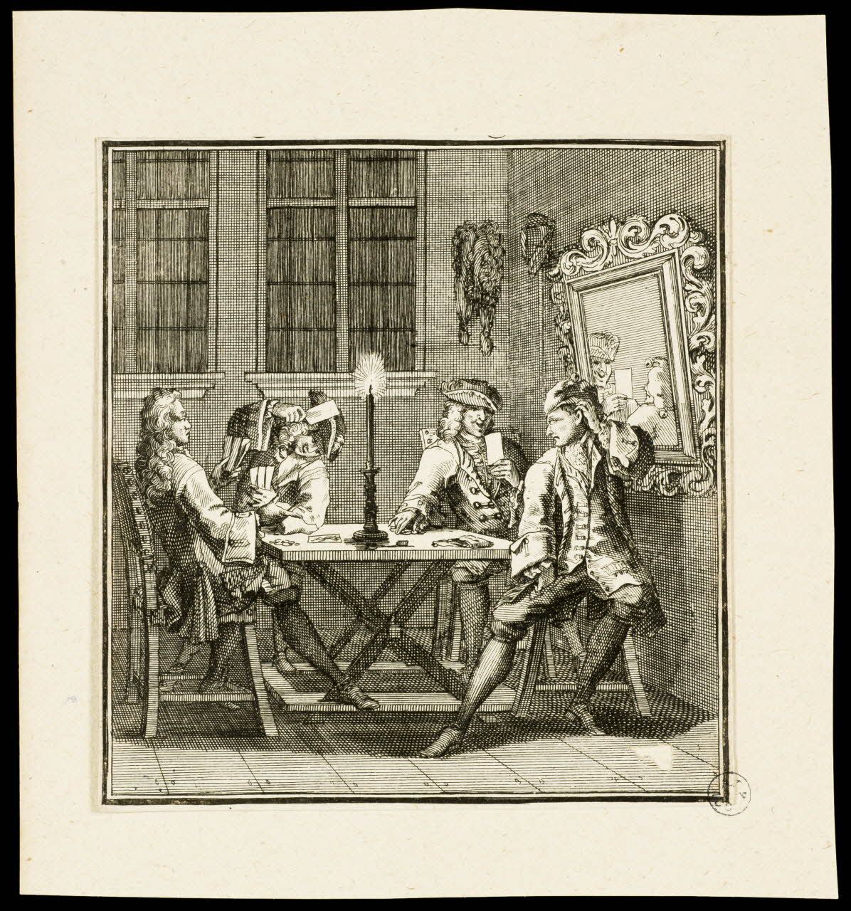 estampe Tricher aux cartes avec un miroir 1950.9.86 Photo