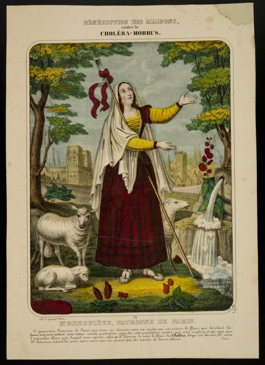 Charles Nicolas Gangel estampe Ste. GENEVIEVE, PATRONNE DE PARIS. Metz 1852-1858 1951.16.119 Photo