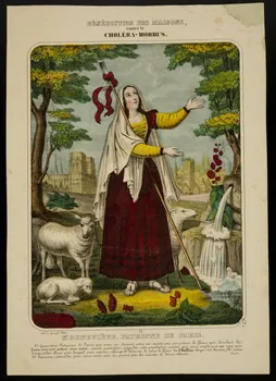 Charles Nicolas Gangel estampe Ste. GENEVIEVE, PATRONNE DE PARIS. Metz 1852-1858 1951.16.119 Photo