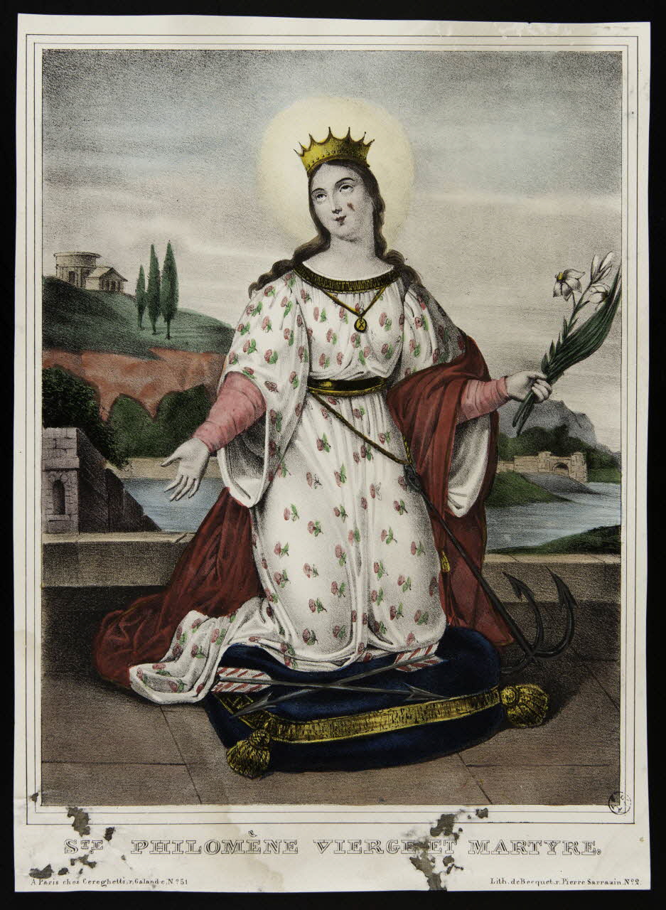 estampe Ste PHILOMENE VIERGE ET MARTYRE. 1951.16.151 Photo