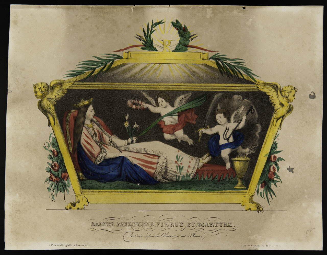 estampe SAINTE PHILOMENE VIERGE ET MARTYRE. 1951.16.152 Photo