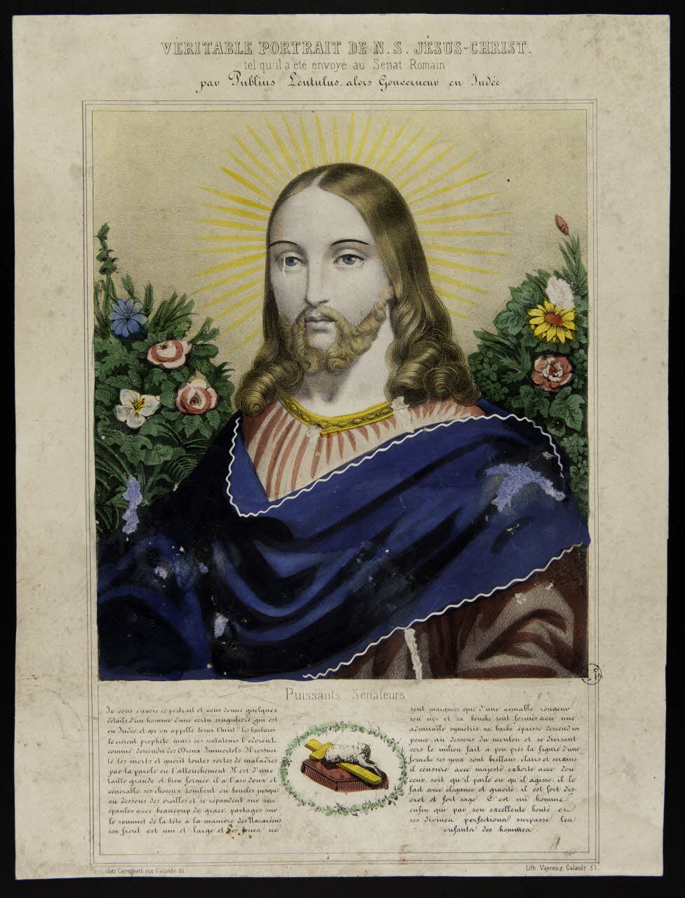 estampe VERITABLE PORTRAIT DE N.S. JESUS-CHRIST. 1951.16.154 Photo