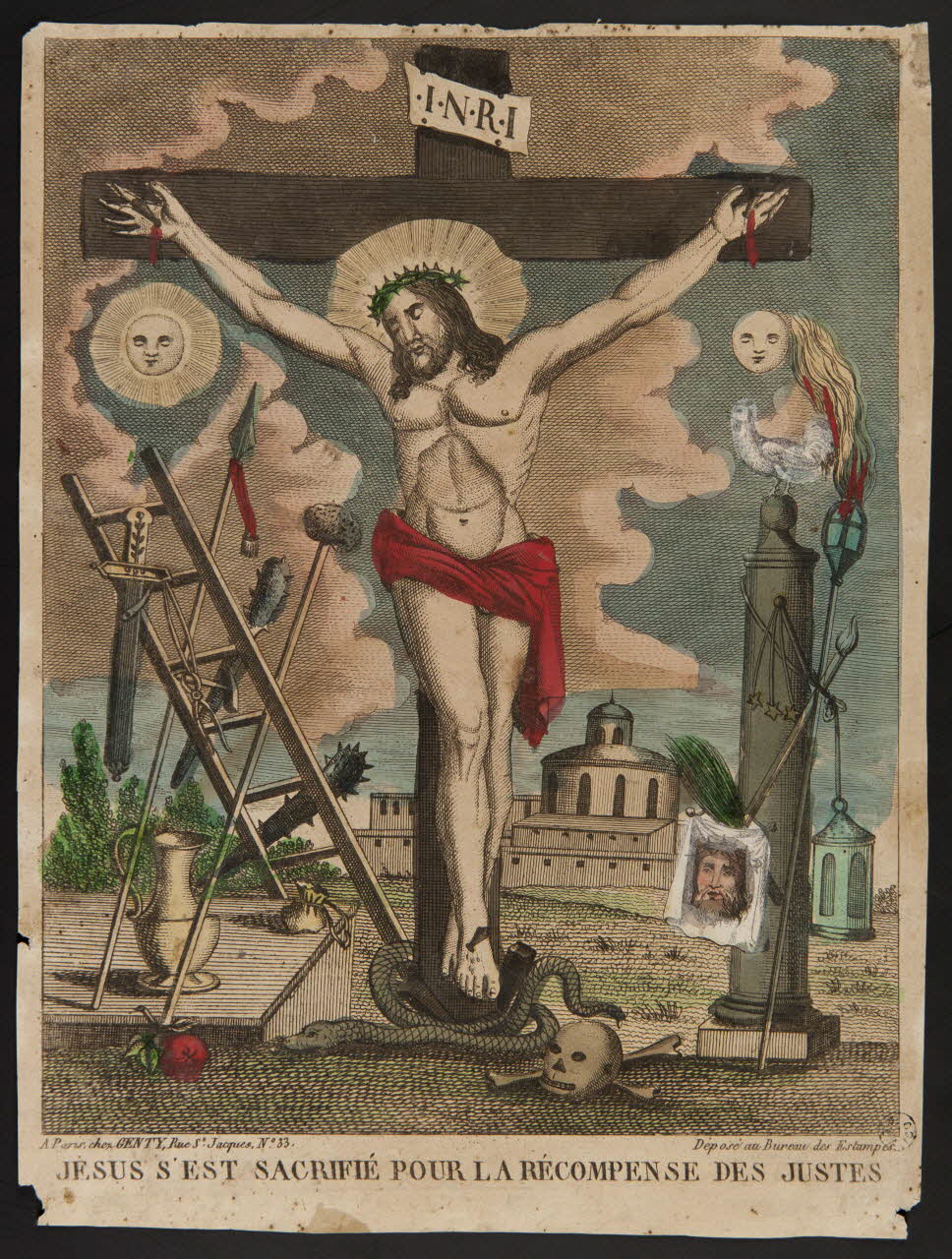 estampe JESUS S'EST SACRIFIE POUR LA RECOMPENSE DES JUSTES 1951.16.159 Photo