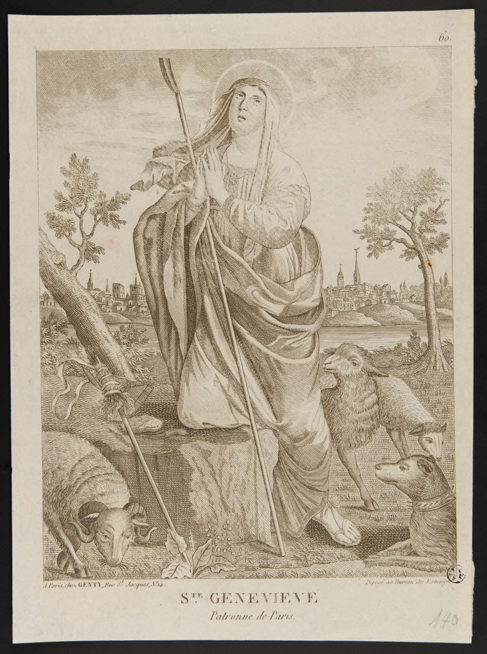 estampe STE GENEVIEVE  Patronne de Paris. 1951.16.161 Photo