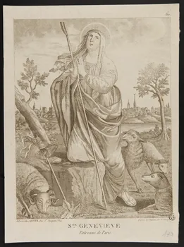 estampe STE GENEVIEVE  Patronne de Paris. 1951.16.161 Photo
