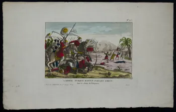 estampe L'ARMEE TURQUE BATTUE PAR LES GRECS. 1951.16.186  Photo