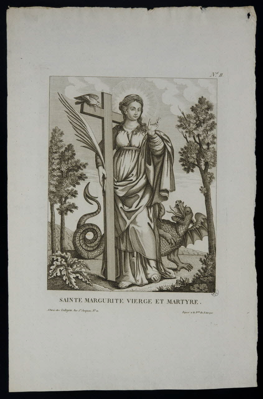 estampe SAINTE MARGUERITE VIERGE ET MARTYRE. 1951.16.195 Photo