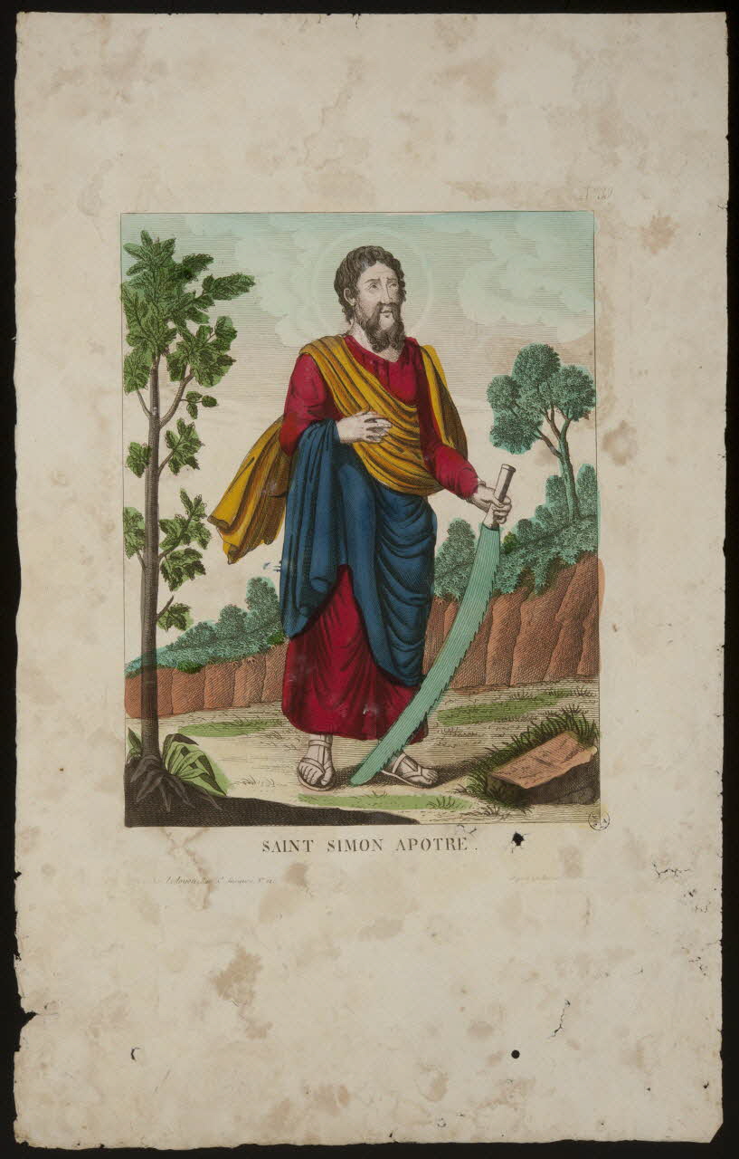 Ledoyen estampe SAINT SIMON APOTRE. Ile-de-France, France 1827 1951.16.202 Photo