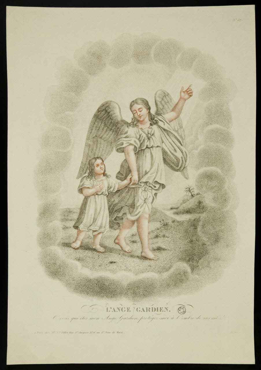 estampe L'ANGE GARDIEN. 1951.16.214 Photo