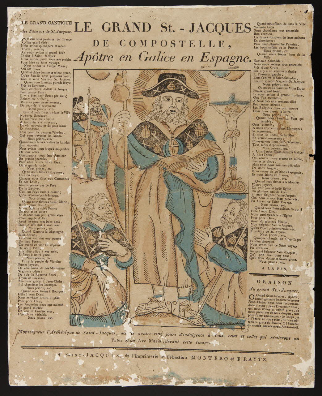 estampe LE GRAND St.-JACQUES  DE COMPOSTELLE  Apôtre en Galice en Espagne. 1951.16.240 Photo