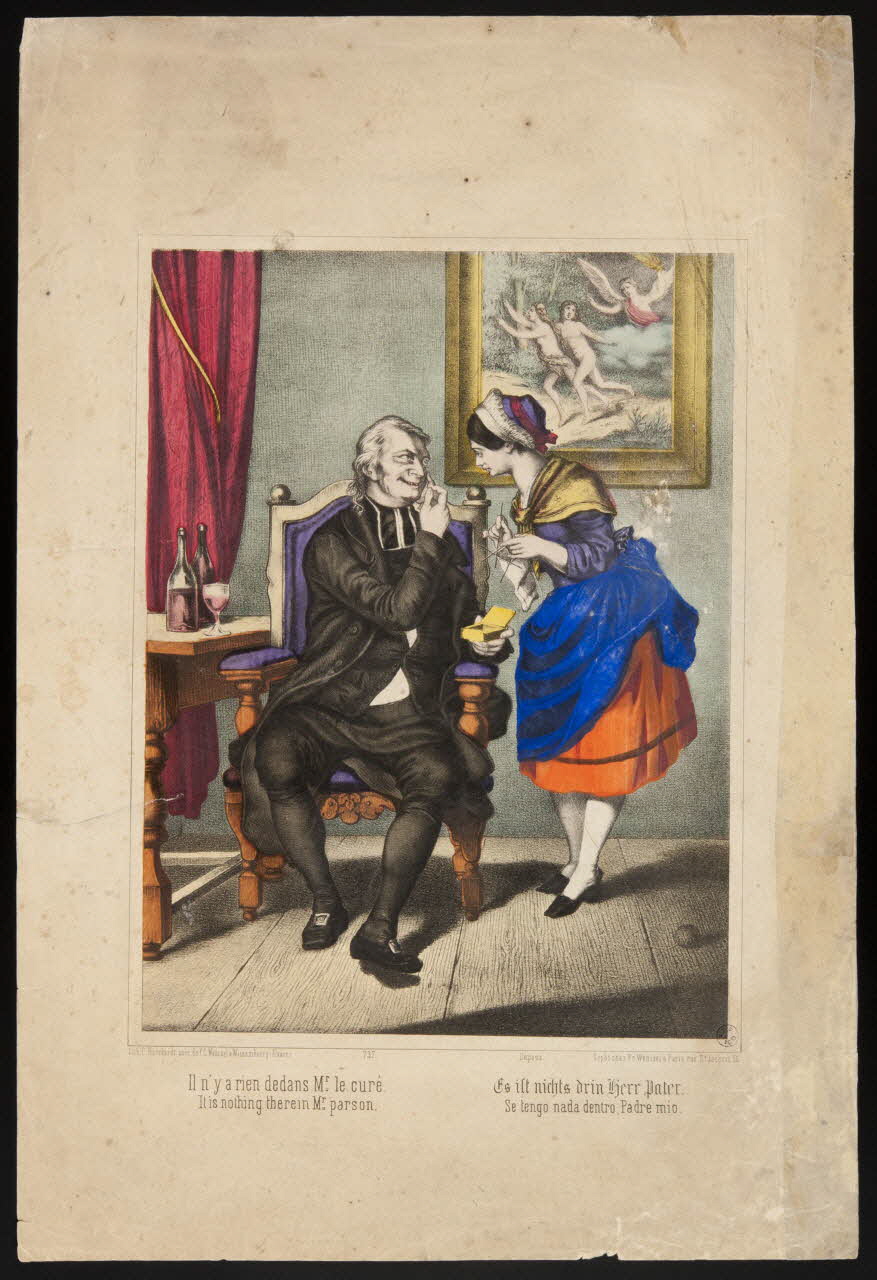 estampe Il n'y a rien dedans Mr. le curé. 1951.16.264 Photo