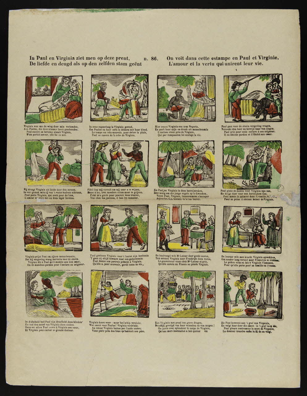 estampe On voit dans cette estampe en Paul et Virginie,  L'amour et la vertu qui unirent leur vie. 1951.16.293 Photo