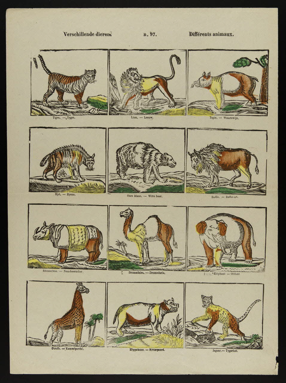 estampe Différents animaux. 1951.16.295 Photo