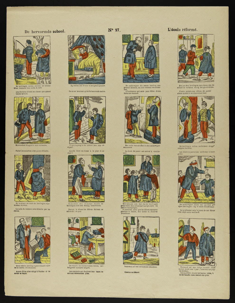 estampe L'école réformé. 1951.16.299 Photo