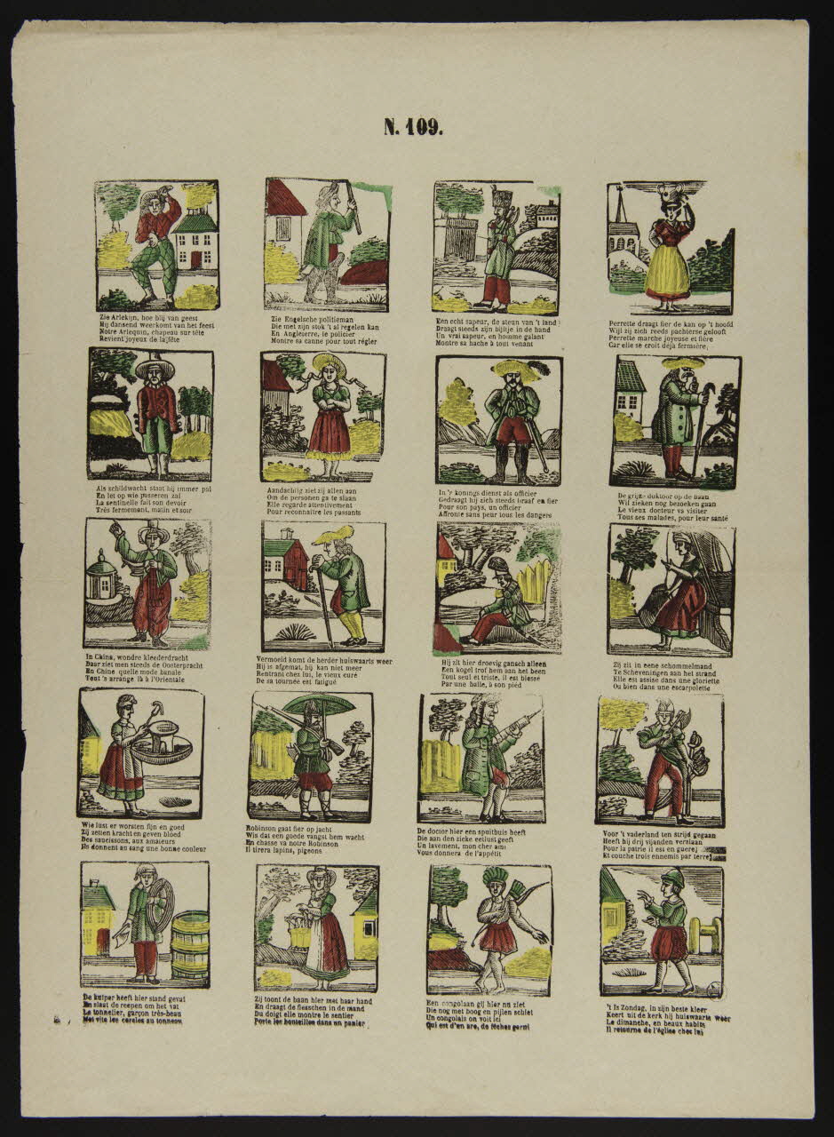 estampe Vocabulaire illustré néerlandais français 1951.16.304 Photo