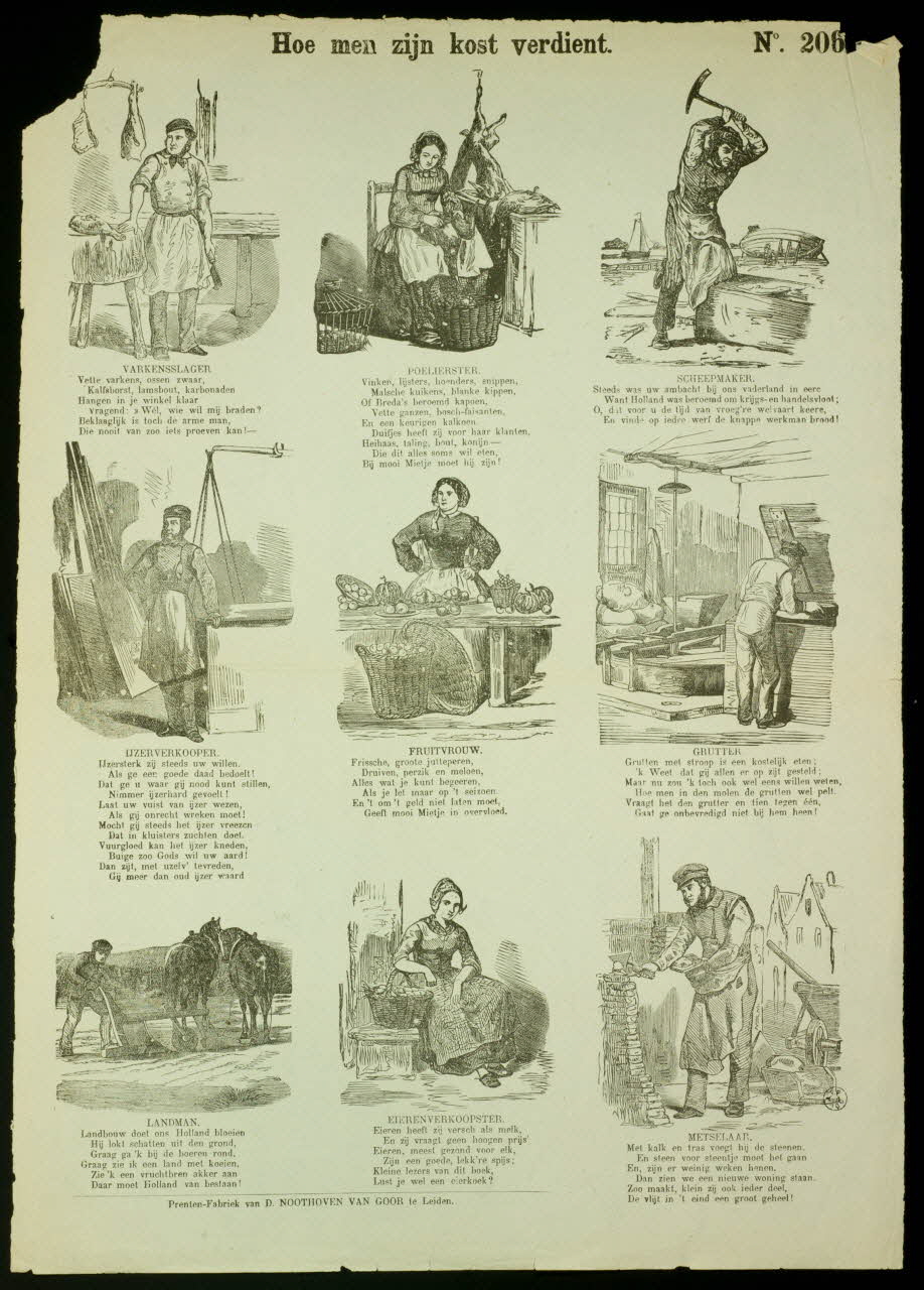 estampe Hoe men zijn kost verdient. 1951.16.346 Photo