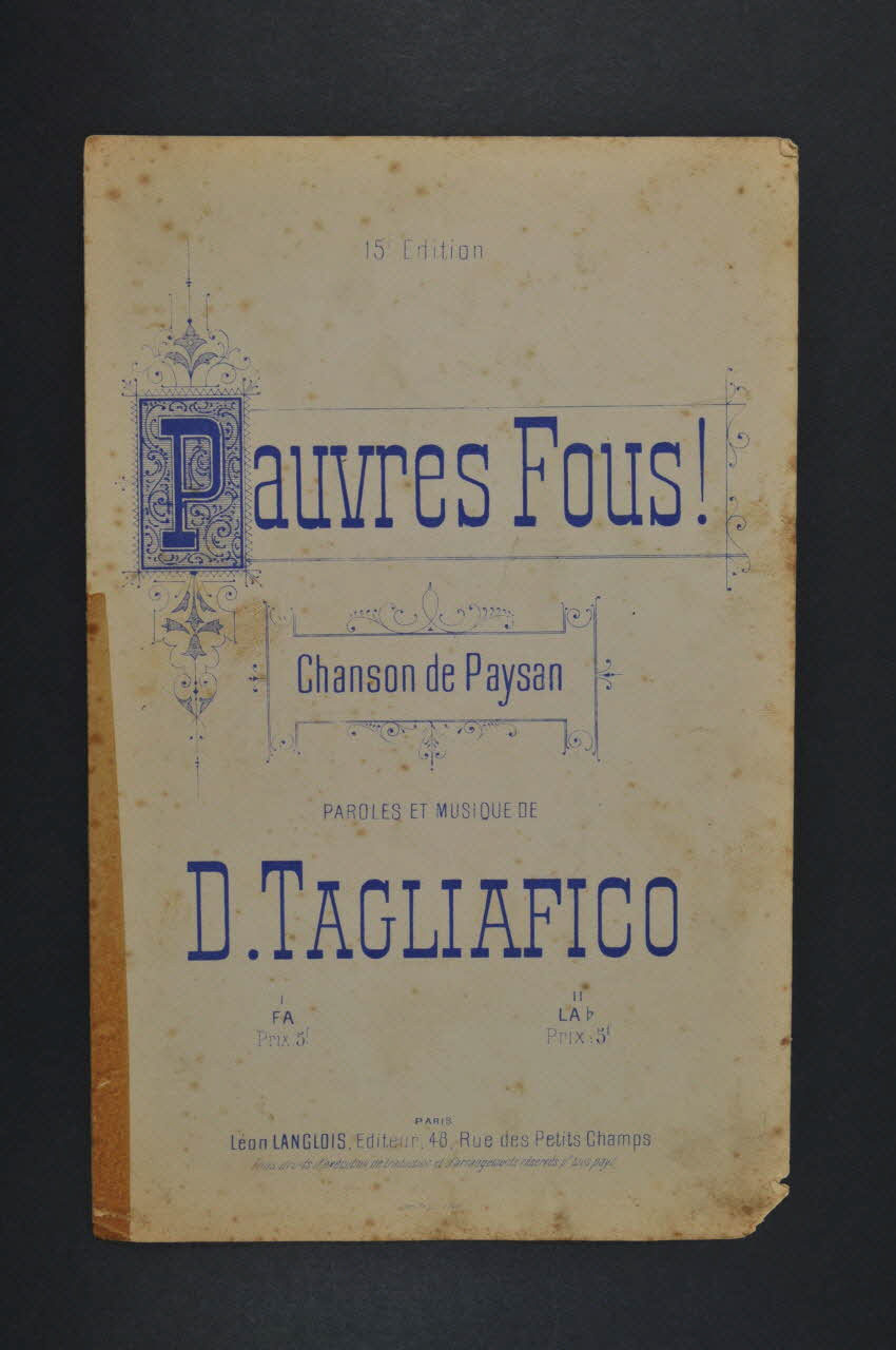 chanson petit format 1970.139.108 Photo Mucem