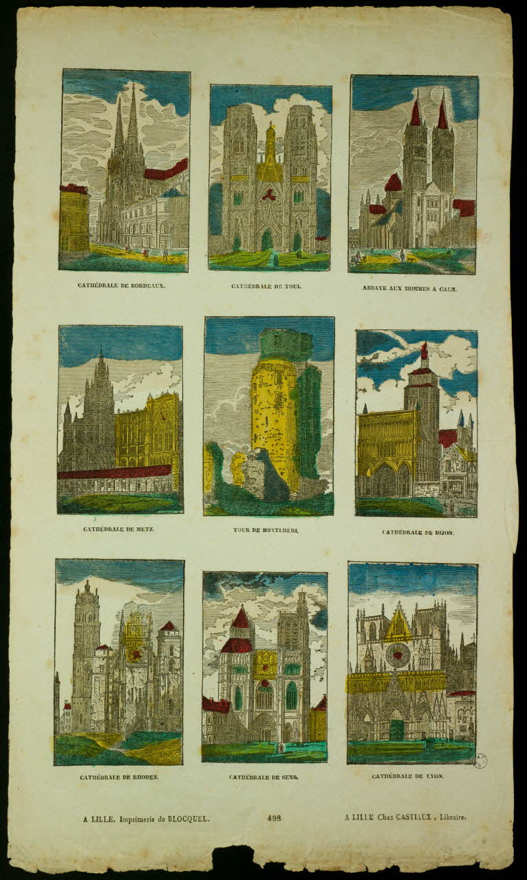 Antoine Thiébault ; Jean-Baptiste Castiaux ; Simon-François Blocquel imagerie ancienne Vues d'architecture civile et religieuse Lille 1829-1837 1951.16.45 Photo